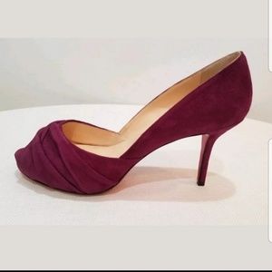 CHRISTIAN LOUBOUTIN Fuschia Suede Women's Heels 40
